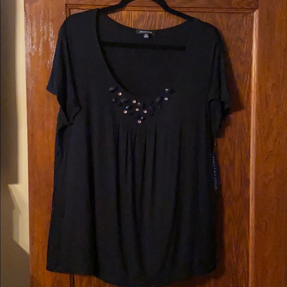 Women’s Jeweled Scoop Neck Tee